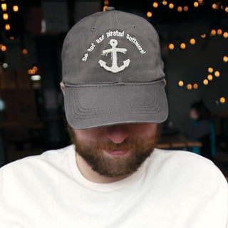 Pirated Software Dark Gray Adjustable Hat