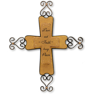 Love and Faith 9" Wall Hanging Cross