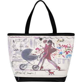 Chic'ed Mom 16" x 12" Canvas Tote Bag