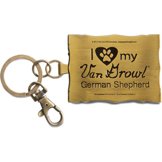 German Shepherd Van Growl - 2" x 2.75" Keychain