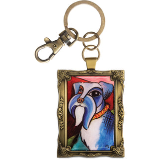Schnauzer Pawcasso - 2" x 2.75" Keychain