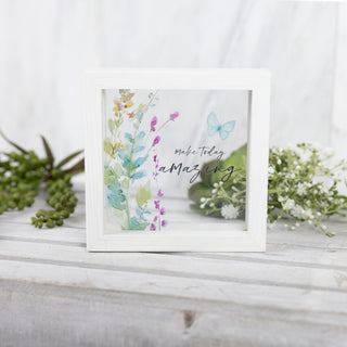 Amazing 5" x 5" Framed Glass Plaque