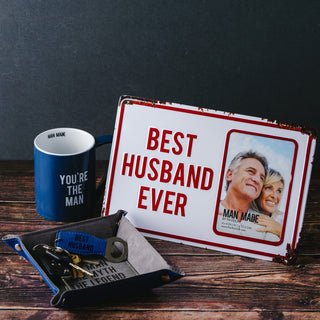 Best Husband 11.75" x 8" Tin Frame (Holds 4" x 6" Photo)