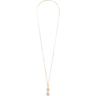 Crystal Gold Hexagon - 18.5" Austrian Crystal Sweater Necklace