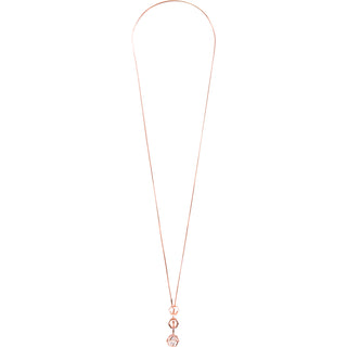 Crystal Gold Hexagon - 18.5" Austrian Crystal Sweater Necklace