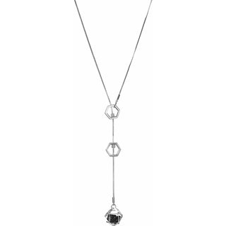 Crystal Gold Hexagon - 18.5" Austrian Crystal Sweater Necklace