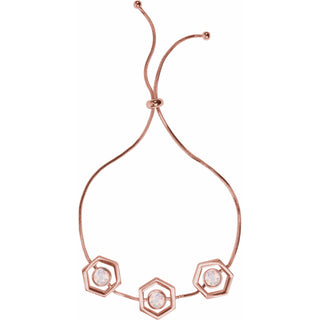 Crystal Gold Hexagon - 2" - 3" Austrian Crystal Drawstring Bracelet