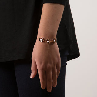 Crystal Gold Hexagon - 2" - 3" Austrian Crystal Drawstring Bracelet