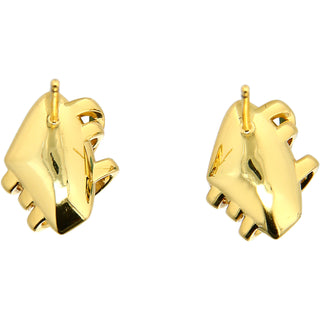 Crystal Golden Shadow Galactic Gold Plated Austrian Element Stud Earrings