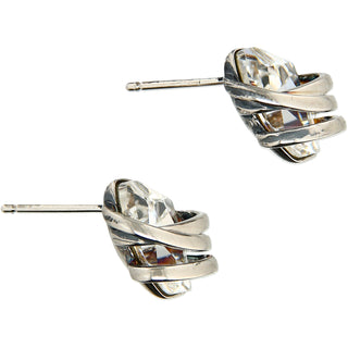 Crystal Golden Shadow Galactic Gold Plated Austrian Element Stud Earrings