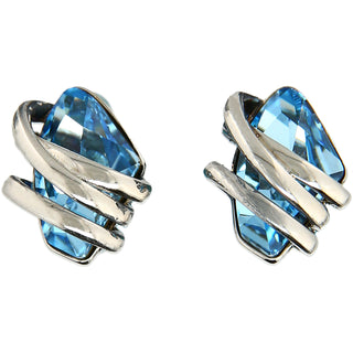 Crystal Golden Shadow Galactic Gold Plated Austrian Element Stud Earrings