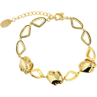 Crystal Golden Shadow Galactic Gold Plated Austrian Element Bracelet