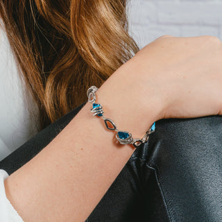Crystal Golden Shadow Galactic Gold Plated Austrian Element Bracelet