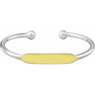 Silver Scarlet Enamel Bangle Bracelet