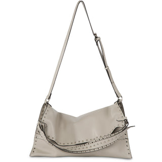 Lorin Gray Gray Studded Slouch Bag