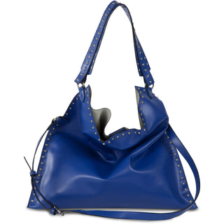 Lorin Gray Gray Studded Slouch Bag
