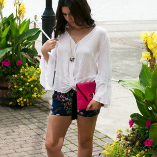 Valerie Chocolate 10.5" x 0.5" x 7.5" Oversized Clutch