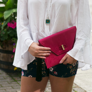 Valerie Chocolate 10.5" x 0.5" x 7.5" Oversized Clutch