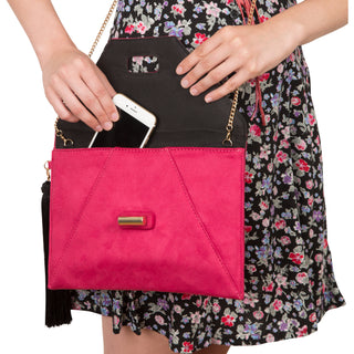 Valerie Chocolate 10.5" x 0.5" x 7.5" Oversized Clutch