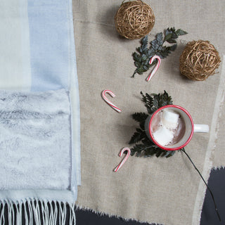 Winter White 71" Brushed Acrylic Faux Fur Pocket Scarf