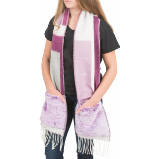 Winter White 71" Brushed Acrylic Faux Fur Pocket Scarf