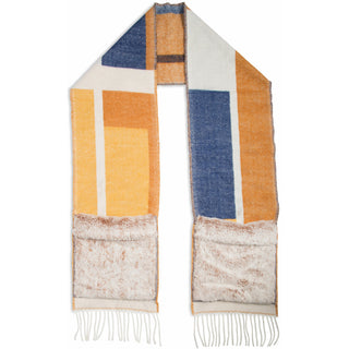 Winter White 71" Brushed Acrylic Faux Fur Pocket Scarf