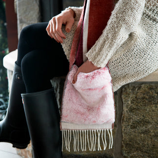 Winter White 71" Brushed Acrylic Faux Fur Pocket Scarf