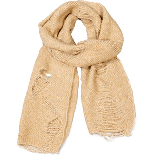 Camel 78" x 14.5" Ripped Scarf