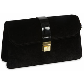 Black Velvet Crossbody Bag