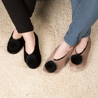 Black S/M Velvet Slipper