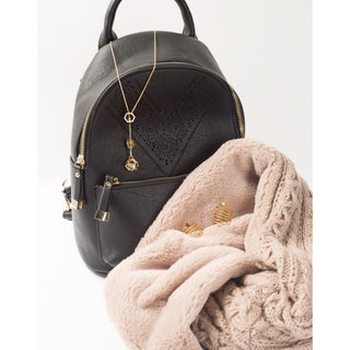 Winter Cream Cable Knit & Faux Fur Infinity Scarf