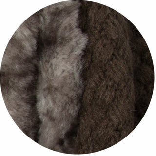 Warm Brown Weave Knit & Faux Fur Infinity Scarf