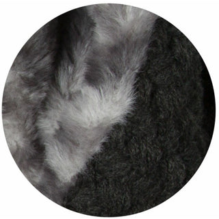 Warm Brown Weave Knit & Faux Fur Infinity Scarf