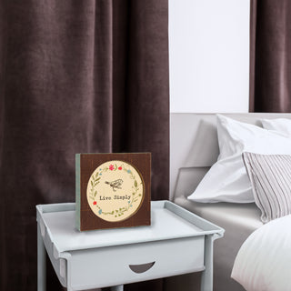 Live Simply 4.5" x 4.5" Plaque