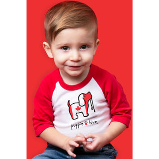 Canada 6-12 Months 3/4 Length Red Sleeve Onesie