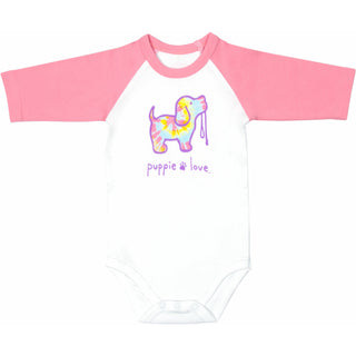 Tie Dye 6-12 Months 3/4 Length Pink Sleeve Onesie