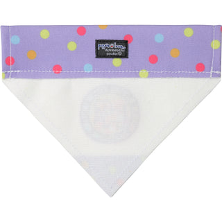 PinkTie Dye Filled Logo 7" x 5" Canvas Slip on Pet Bandana