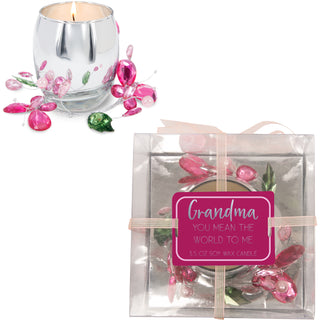 Grandma Pink Butterfly 3.5 oz 100% Soy Wax Candle Scent: Jasmine