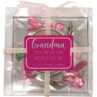 Grandma Pink Butterfly 3.5 oz 100% Soy Wax Candle Scent: Jasmine