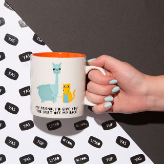 Llama & Cat 17 oz Mug