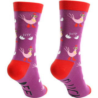 Cluck Off M/L Unisex Cotton Blend Sock