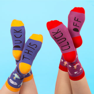 Cluck Off M/L Unisex Cotton Blend Sock