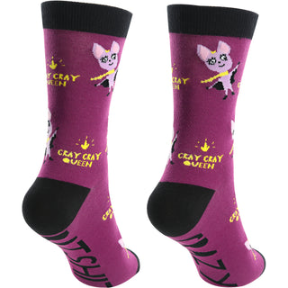 Bat Shit Crazy M/L Unisex Cotton Blend Sock