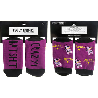 Bat Shit Crazy M/L Unisex Cotton Blend Sock