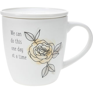 One Day at a Time 17 oz Cup with Coaster Lid