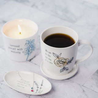 One Day at a Time 17 oz Cup with Coaster Lid