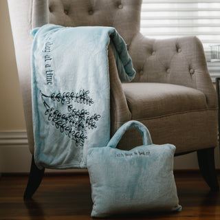 One Day at a Time 50" x 60" Travel Blanket with Carry Case