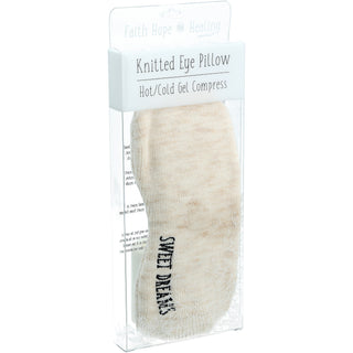 Sweet Dreams Knitted Eye Pillow Hot or Cold Gel Compress