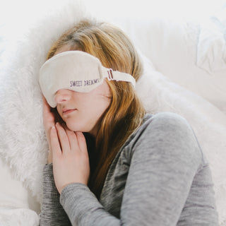 Sweet Dreams Knitted Eye Pillow Hot or Cold Gel Compress