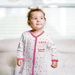 Pink Cupcake Monster 0-6 Months Sleeper